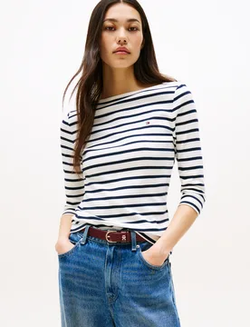 SLIM CODY BOAT-NK 3/4SLV female - L - FashionsVida