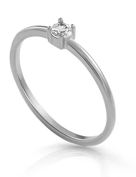 Solitaire' Womens 925 Sterling Silver Ring - Zr-7527 - Size Q - Orphelia - FashionsVida