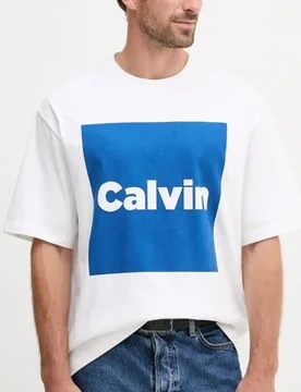 T-Shirt Calvin Box Gra Eu S;Eu Xl Male - Calvin Klein Jeans - FashionsVida