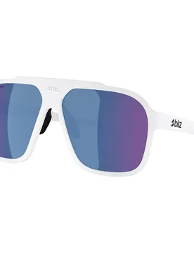Lunettes De Soleil A002 White Grey w Blue Mirror/CAT3 Homme - Bliz - FashionsVida