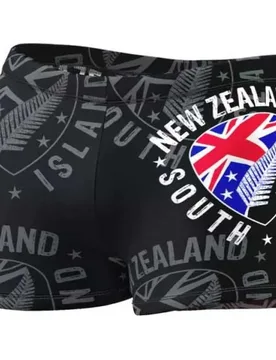 New Zealand Shield Swimming Boxer Black 4XL Men - TURBO - FashionsVida