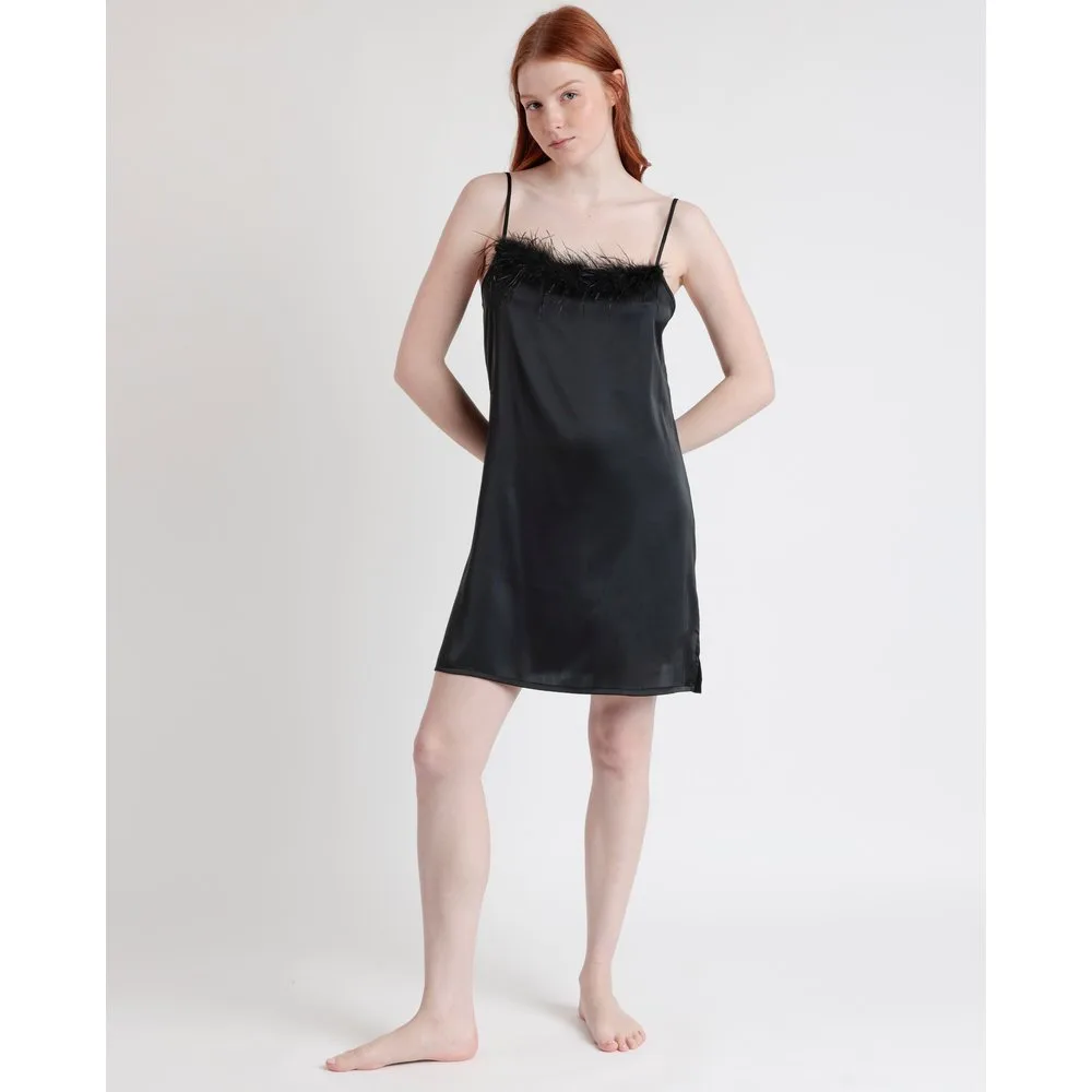 Camisón corto de mujer de tela satén - Admas - FashionsVida