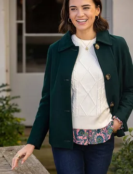Women's Hazel Teal Collared Jacket Size: 14 - Teal - Size: 14 - Brakeburn - FashionsVida