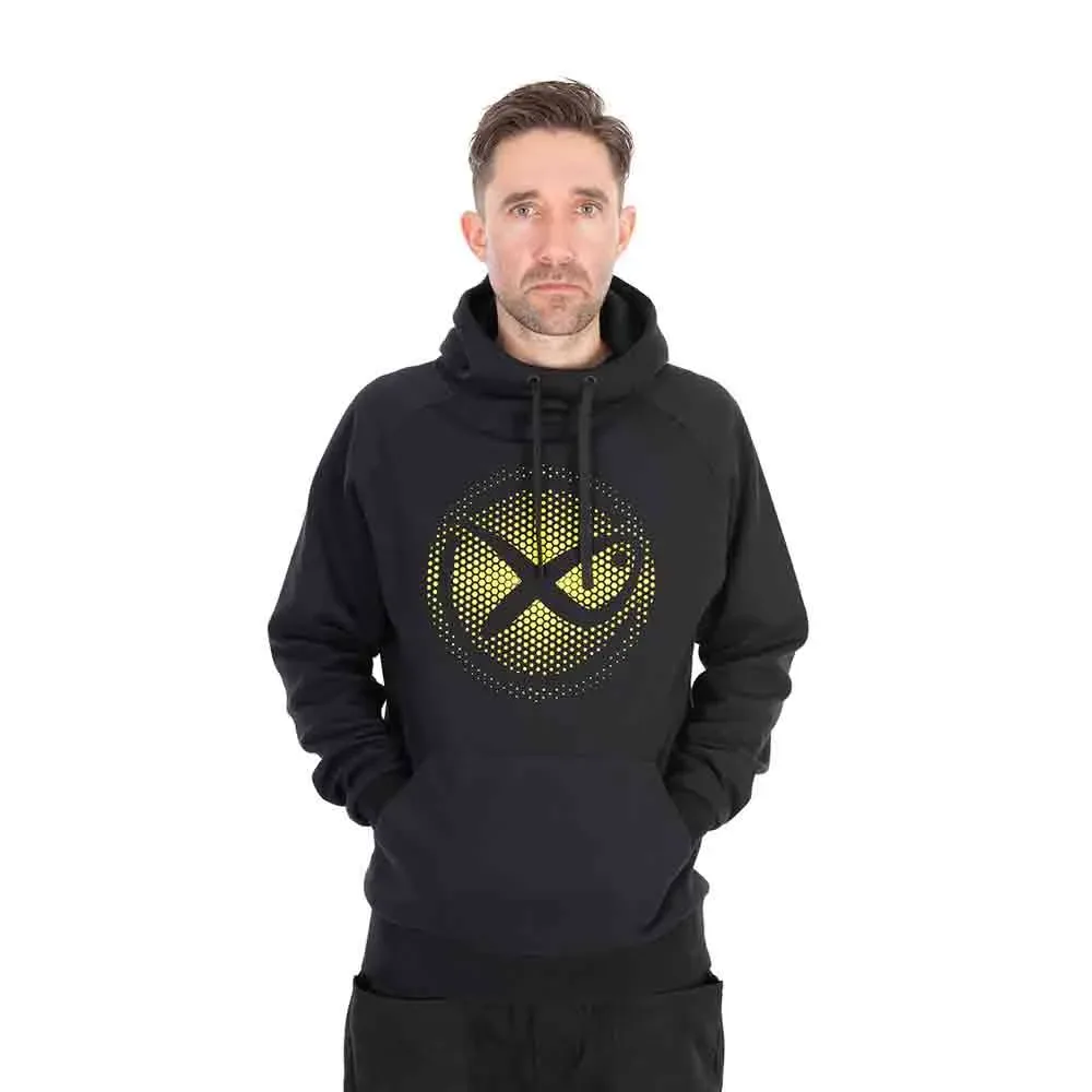 Large Fade Logo Hoodie Black / Lime S Men - Matrix Fishing - FashionsVida