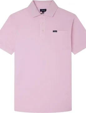 FaÇonnable Polo à Manches Courtes Pima Pocket Factory Pink S - Façonnable - FashionsVida